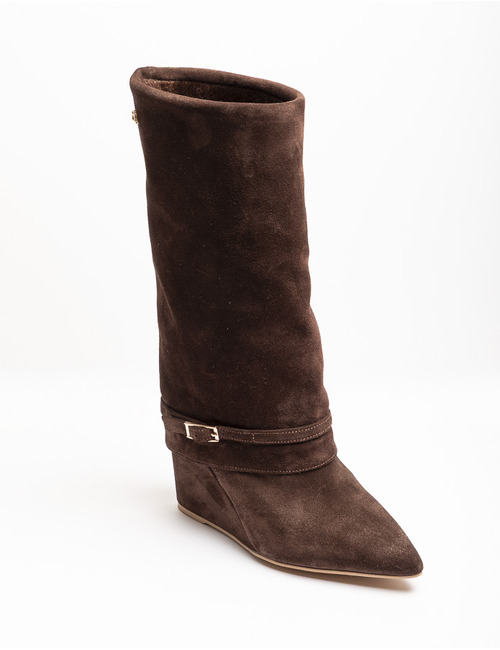 Babouche half hoog bruin