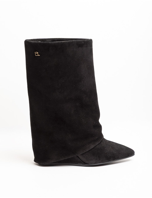 Babouche half hoog zwart