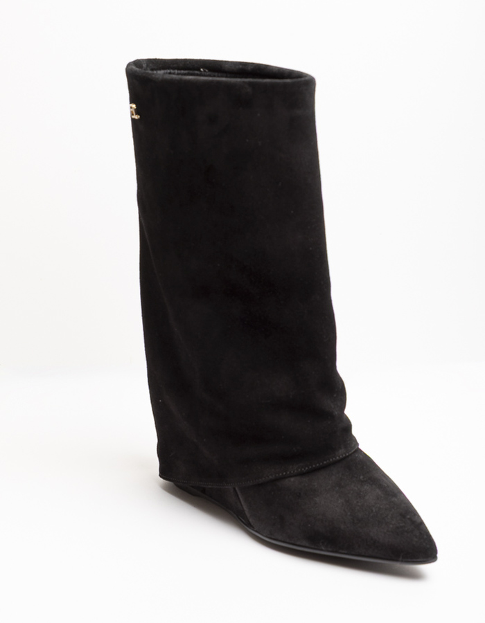 Babouche half hoog zwart