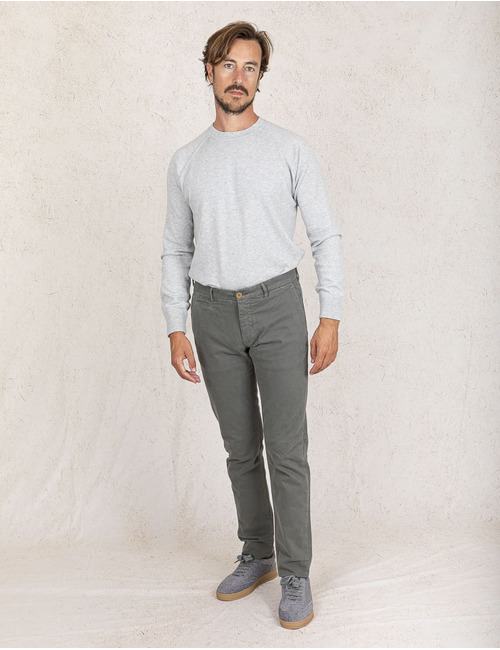 Slim Fit Chino in Velours – Khaki Corduroy ATN05 A78