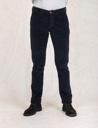 Slim Fit Corduroy Chino in Blauw