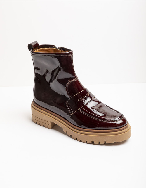 Ctwlk mocassin met hak bruin