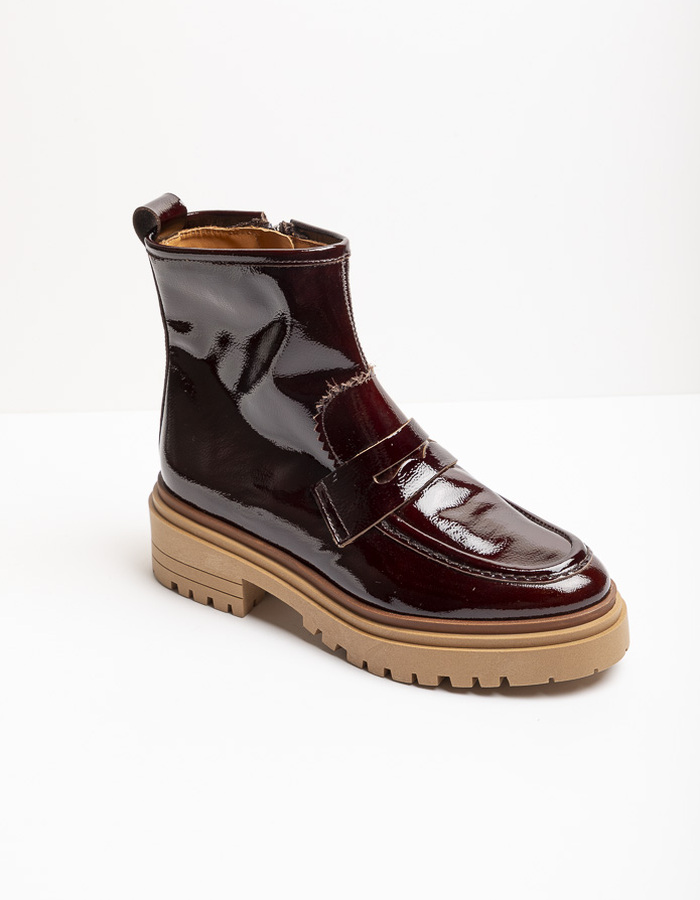 Ctwlk mocassin met hak bruin