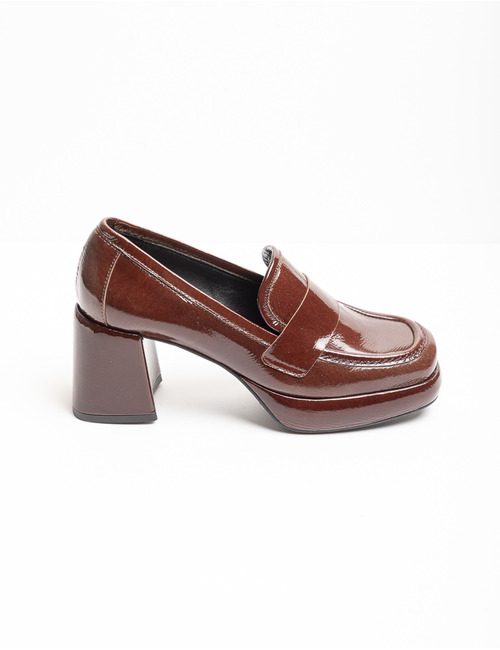 Ctwlk mocassin met hak bordeaux