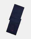 Signature Pony Wool Scarf in Hunter Navy 