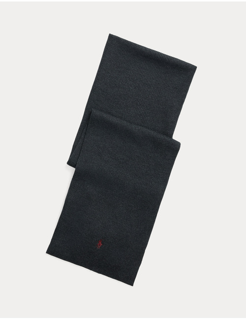 Signature Pony Wool Scarf in Dark Granite Heather 
