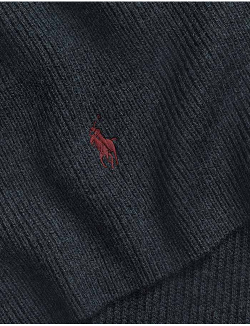 Signature Pony Wool Scarf in Dark Granite Heather 