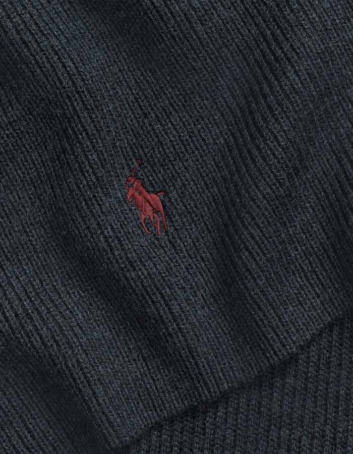 Signature Pony Wool Scarf in Dark Granite Heather 