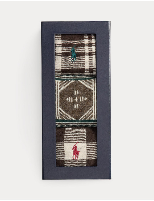 Fair Isle & Plaid 3-Pack Sokken in Giftbox 