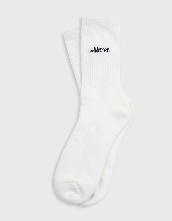 The Mercer Socks in White 