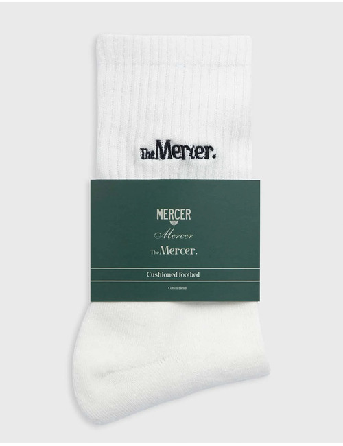 The Mercer Socks in White 
