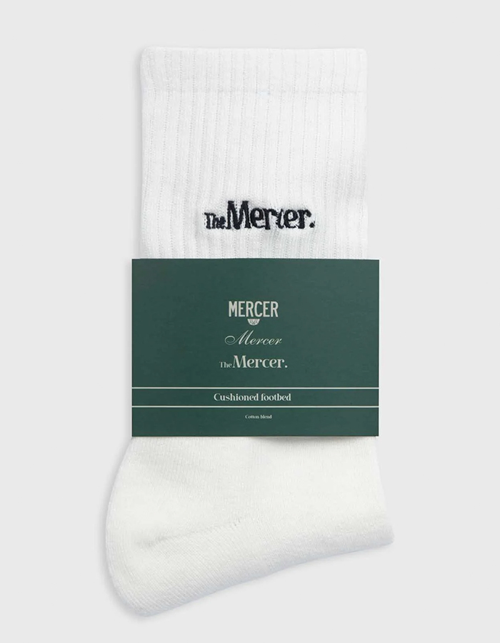 The Mercer Socks in White 