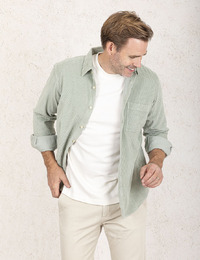 Regular Fit Corduroy Overhemd Relegant_6_M in Groen