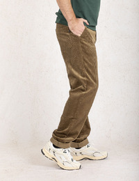 Regular Fit Corduroy Broek in Bruin