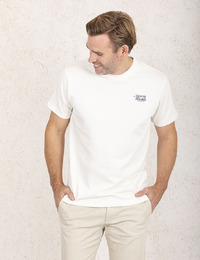 Regular Fit katoenen T-shirt in Wit 