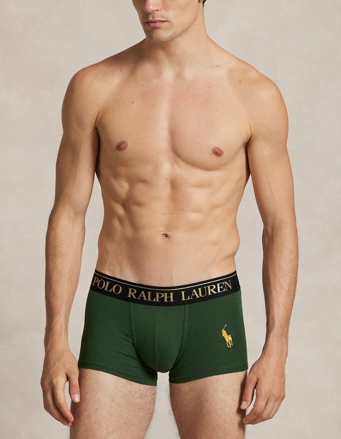 Stretch Cotton Trunk 2-Pack in Green/Khaki 