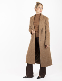 Twinset lange mantel camel