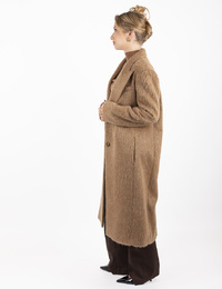 Twinset lange mantel camel