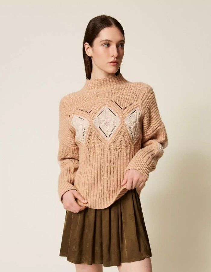 Twinset pull roze