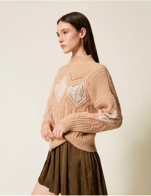 Twinset pull roze