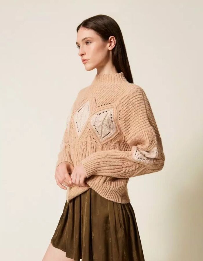 Twinset pull roze
