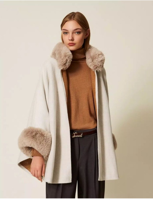 Twinset poncho ecru