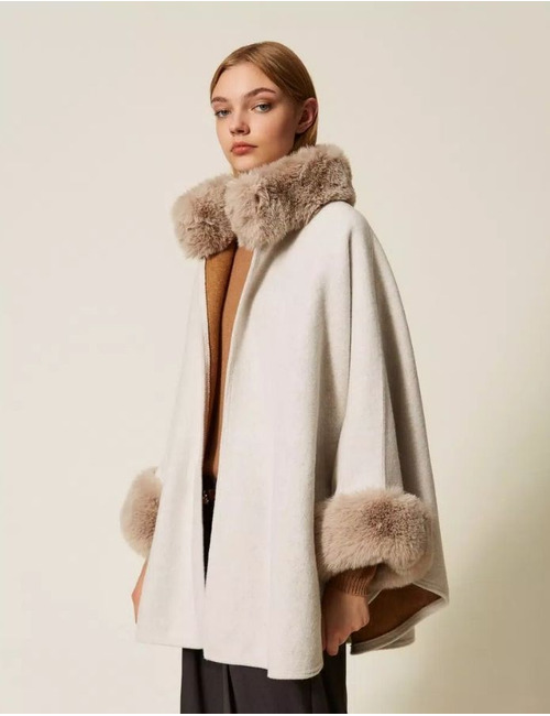 Twinset poncho ecru