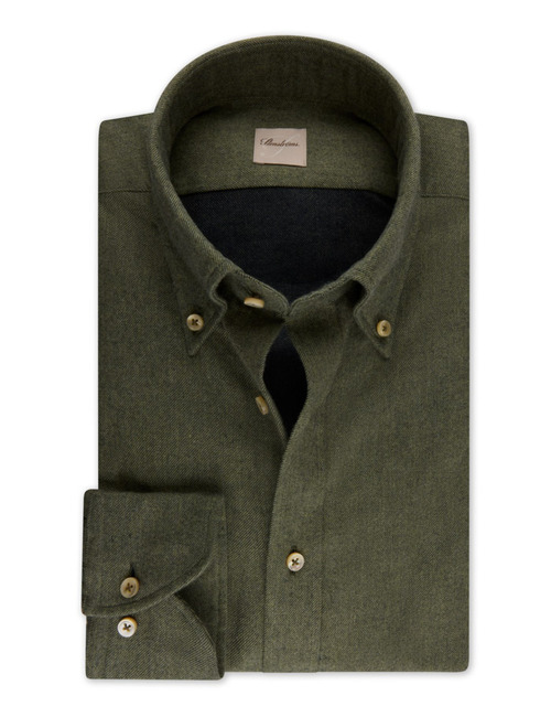 Regular Fit Flannel Shirt in Groen