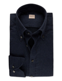 Regular Fit Flannel Shirt in Navy 