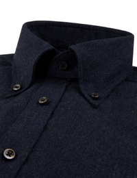 Regular Fit Flannel Shirt in Navy 