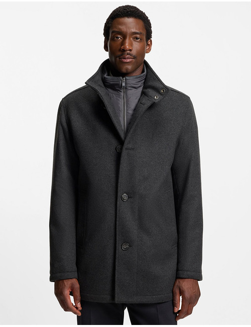 BOSS Relaxed-Fit Mantel in Wol-Kasjmiermix – Grijs