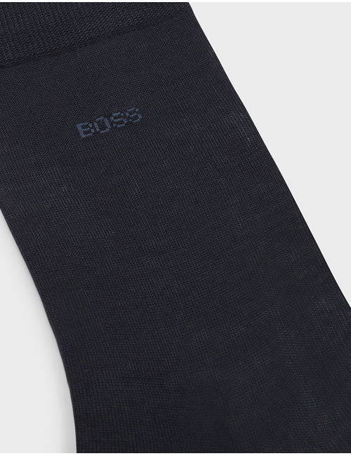 BOSS Logosokken in Egyptisch Katoen – Donkerblauw