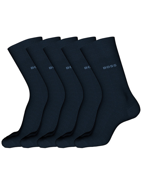5-Pack Sokken in Katoenmix - Blauw