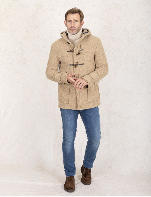 Regular Fit Duffle Coat Lungo Mont in Beige 