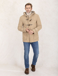 Regular Fit Duffle Coat Lungo Mont in Beige 