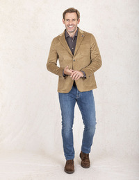 Modern Fit Corduroy Blazer Giacci in Fango Beige