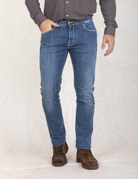 Slim Fit ATN01S Jeans in Blue Denim 