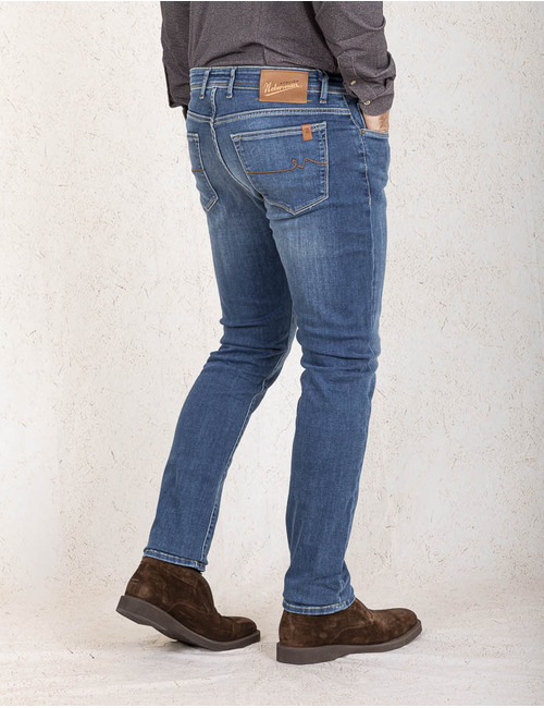 Slim Fit ATN01S Jeans in Blue Denim 