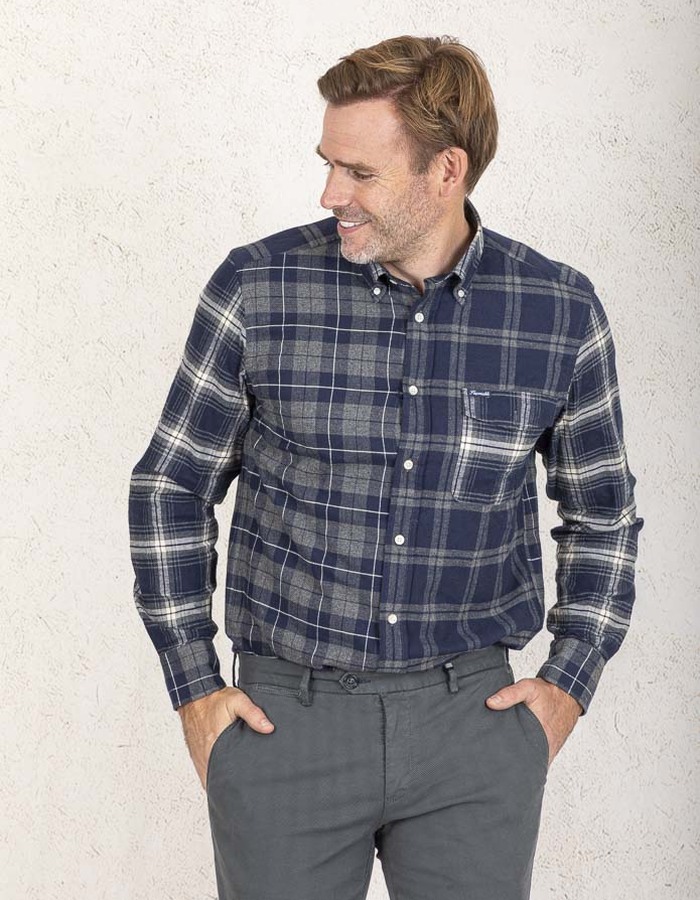 Façonnable custom fit hemd blauw