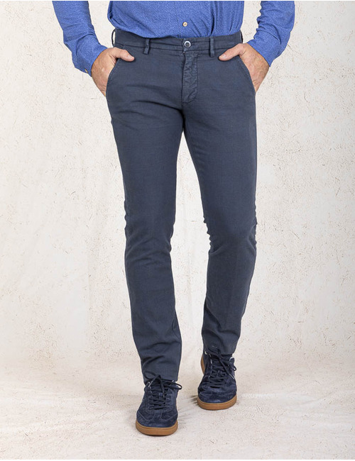 Modern Fit Chino P. Torinostyle in Donkerblauw
