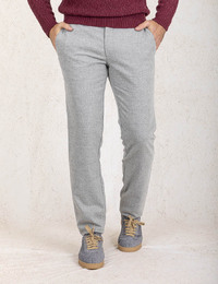 Regular Fit Woollook Broek Magnus in Lichtgrijs 