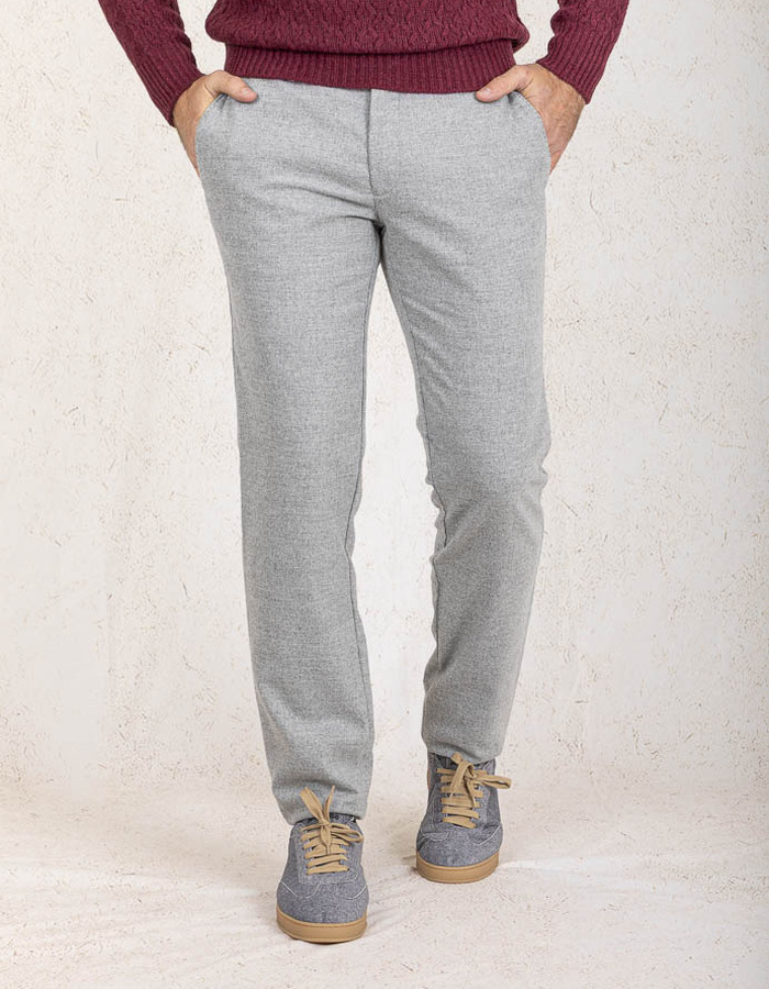 Zilton regular fit broek grijs