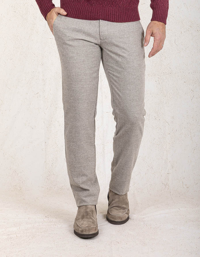 Zilton regular fit broek beige