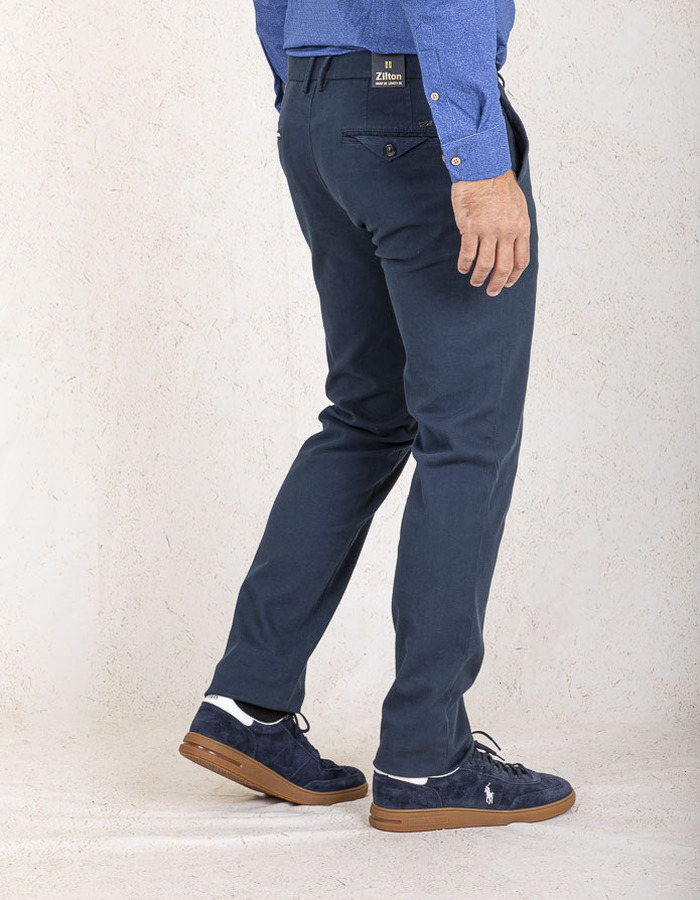 Zilton regular fit broek blauw