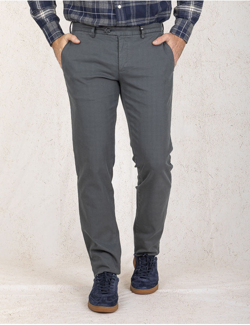 Regular Fit Katoenen Broek Magnus in Groen
