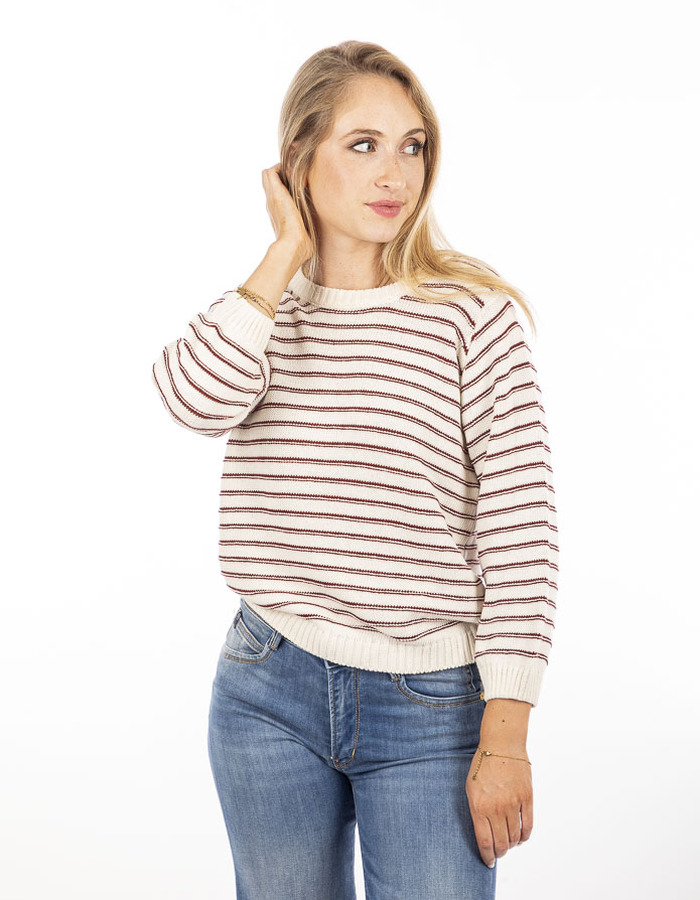 Amelie Amelie lange mouw pull bordeaux