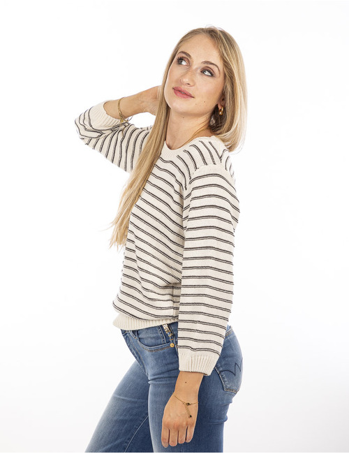 Amelie Amelie lange mouw pull bruin