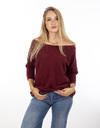 Amelie Amelie lange mouw pull bordeaux