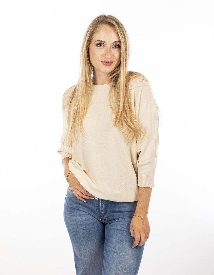 Amelie Amelie lange mouw pull beige