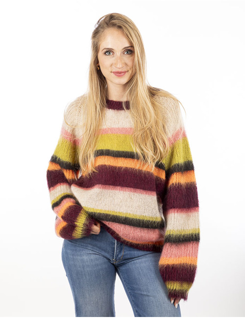 Amelie Amelie lange mouw pull bruin